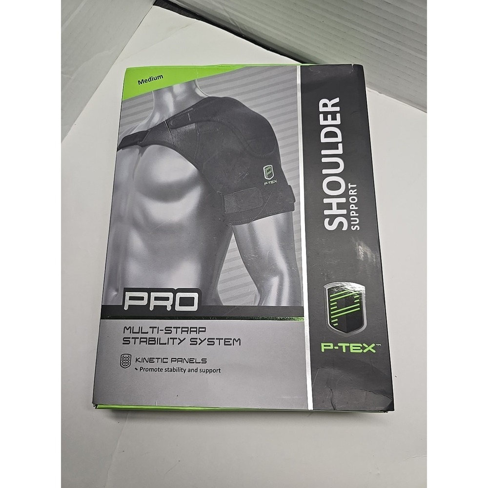 P-TEX Pro Shoulder‎ Support Multi-Strap P-TEXSH201 Black Size Medium Brand New